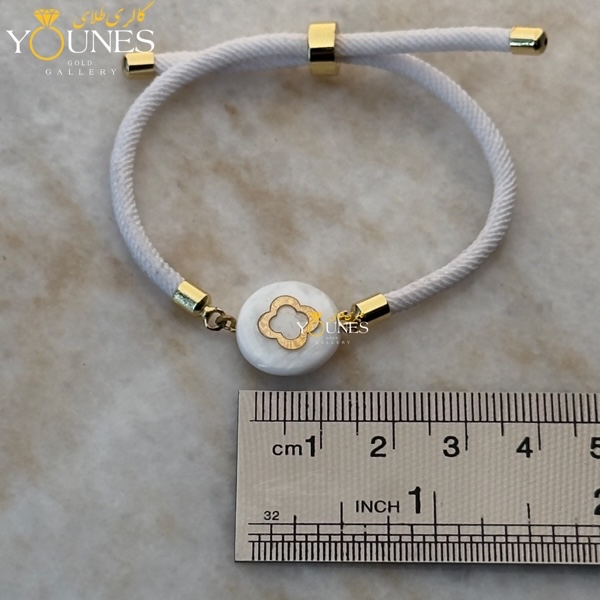 دستبند طلا ونکلیف توخالی صدفی 1.5cm